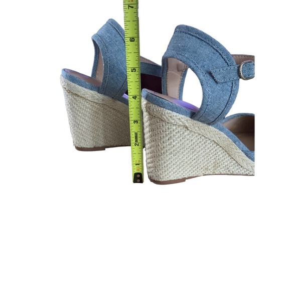 Kelly and Katie Miroven Blue Espadrille Wedge Sandals Size 8.5M - Picture 7 of 9